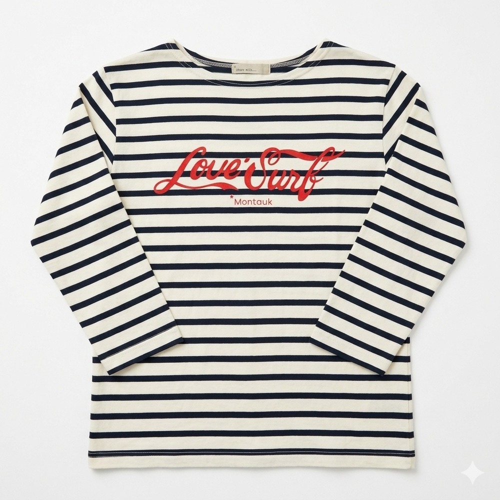 Navy and White Breton Stripe Love Surf Montauk Size M *sharewith Nautical Preppy
